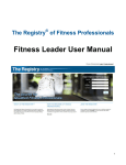 Fitness Leader User Manual