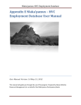 Appendix E Nlaka'pamux &ndash; HVC Employment Database User Manual