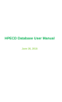 HPECD Database User Manual - Winnipeg Regional Health Authority
