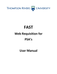 Web Requisition for PSA's User Manual