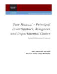User Manual – Principal Investigators, Assignees and Departmental