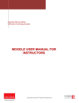 Moodle User Manual for Instructors