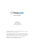 PhoneSuite Console User's Manual - Hotel / Motel Phone Systems