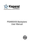 PS4900/05 Backplane User Manual