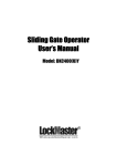 Sliding Gate Operator User's Manual