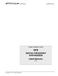 DIGITAL FREQUENCY SYNTHESIZER USER MANUAL