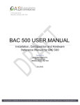 BAC 500 USER MANUAL