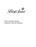 Town of Parry Sound Customer Service Manual