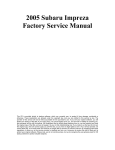 2005 Subaru Impreza Factory Service Manual