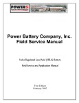 Power Battery Company, Inc. Field Service Manual