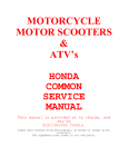 Honda Common Service Manual MOTORCYCLES
