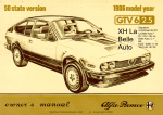 Owners manual (USA), 1986 - GTV6