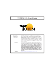 TOTEM Project: User Guide - TOolbox for Traffic Engineering Methods