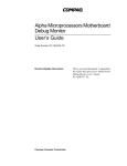 Alpha Microprocessors Motherboard Debug Monitor User's Guide