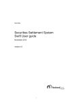 Securities Settlement System Swift User guide