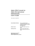 Alpha SRM Console for Alpha Microprocessor Motherboards User's