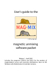 User's guide to the magnetic unmixing software packet