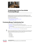Cisco Unified Provisioning Manager Troubleshooting Guide