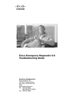Cisco Emergency Responder 8.6 Troubleshooting Guide