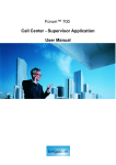Forum&trade; 700 Call Center - Supervisor Application User Manual