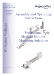 Medical Monitor Arms Assembly and Operating Instructions