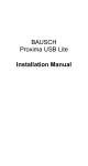 BAUSCH Proxima USB Lite Installation Manual