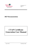CTAP Certificate Generation User Manual