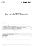 User manual of ZWK15 controller