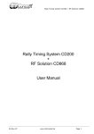 Rally Timing System CD200 + RF Solution CD868 User Manual