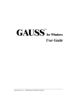 GAUSS for Windows User Guide