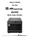 User's Guide for the Bass Amp Combo