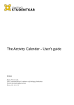 The Activity Calendar - User's guide