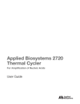 Applied Biosystems 2720 Thermal Cycler User Guide (PN 4359453