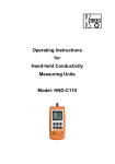 Operating Instructions for Hand-held Conductivity