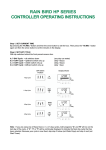 RAIN BIRD HP SERIES CONTROLLER OPERATING INSTRUCTIONS