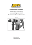 Bruksanvisning för borrhammare Bruksanvisning for