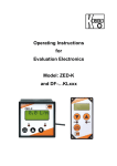 Operating Instructions for Evaluation Electronics Model