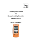 Operating Instructions for Manual Humidity Precision