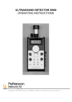 ULTRASOUND DETECTOR D980 OPERATING INSTRUCTIONS