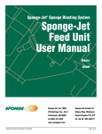 Sponge-Jet Feed Unit User Manual