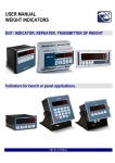 USER MANUAL WEIGHT INDICATORS