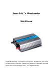 Smart Grid Tie Microinverter User Manual