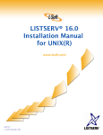 LISTSERV 16.0 Installation Manual for Unix - L-Soft