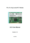 WLAN a/b/g/n mini-PCI Module R52N User Manual