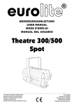 EUROLITE Theatre 300/500 Spot User Manual
