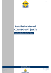 Installation Manual CDM-ISO-MAT (WET)