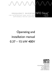 Operating and installation manual 0.37 – 15 kW 400V