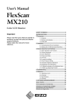 FlexScan MX210 User's Manual
