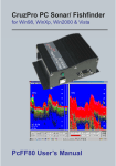 CruzPro PC Sonar/ Fishfinder PcFF80 User's Manual