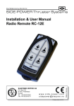 Installation & User Manual Radio Remote RC-12E - Side